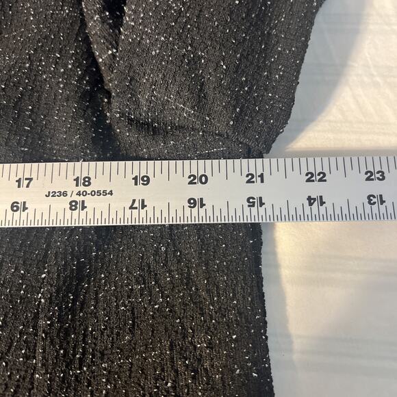 Lane Bryant Womens Blazer Jacket Size 14 Black Textured Metallic Clasp Front - Picture 10 of 11